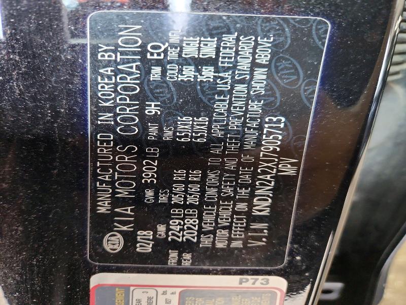 67422576 :رقم المزاد ، KNDJN2A2XJ7905713 vin ، 2018 Kia Soul مزاد بيع