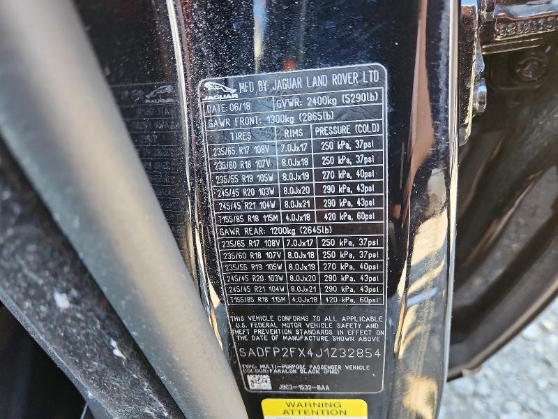 Продажа на аукционе авто 2018 Jaguar E-pace, vin: SADFP2FX4J1Z32854, номер лота: 68752576