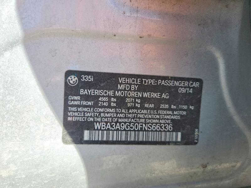 Aukcja sprzedaży 2015 Bmw 335, vin: WBA3A9G50FNS66336, numer aukcji: 68357296