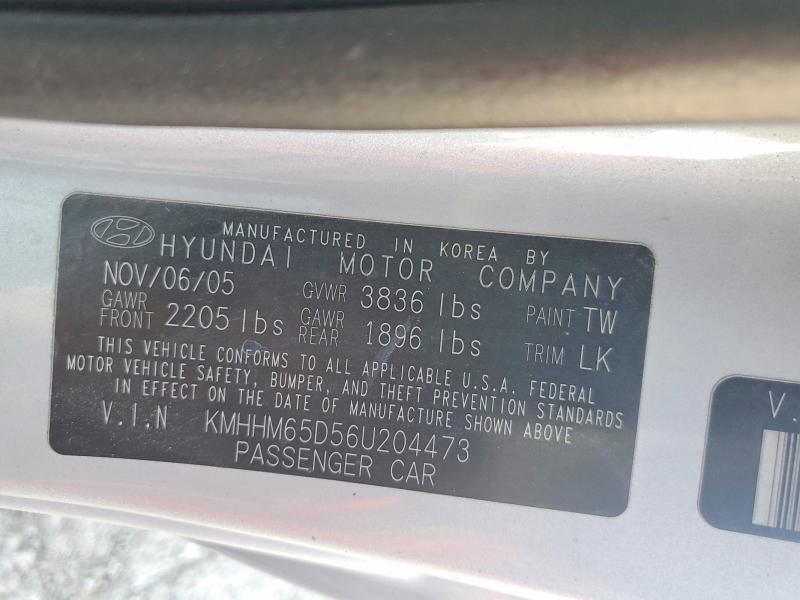 Aukcja sprzedaży 2006 Hyundai Tiburon, vin: KMHHM65D56U204473, numer aukcji: 68668776