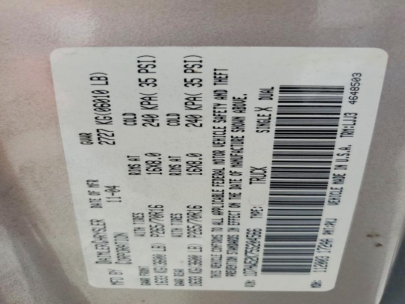 68077576 :رقم المزاد ، 1D7HW52K75S204566 vin ، 2005 Dodge Dakota مزاد بيع