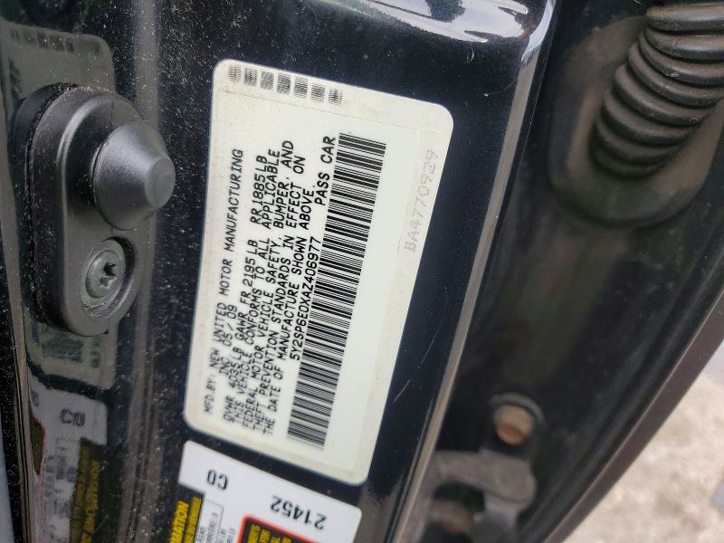 68998086 :رقم المزاد ، 5Y2SP6E0XAZ406977 vin ، 2010 Pontiac Vibe مزاد بيع