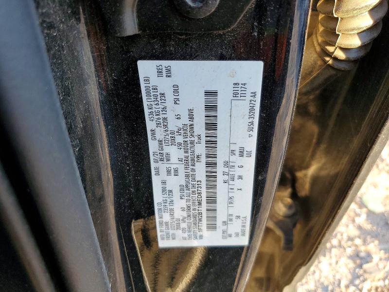 Aukcja sprzedaży 2021 Ford F250, vin: 1FT7W2BT1MED87313, numer aukcji: 69165576