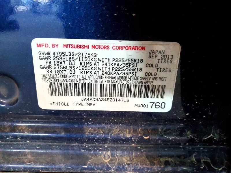 Aukcja sprzedaży 2014 Mitsubishi Outlander, vin: JA4AD3A34EZ014712, numer aukcji: 70370846
