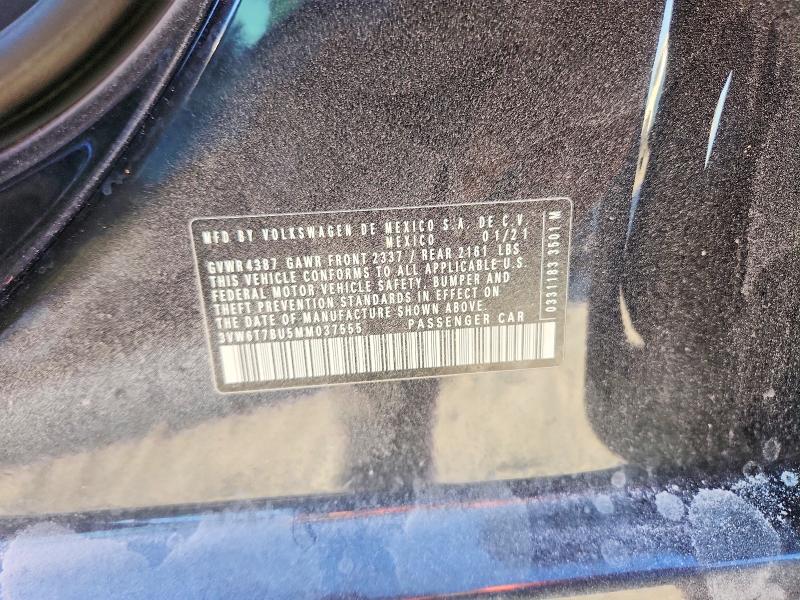 Aukcja sprzedaży 2021 Volkswagen Jetta, vin: 3VW6T7BU5MM037555, numer aukcji: 70718776