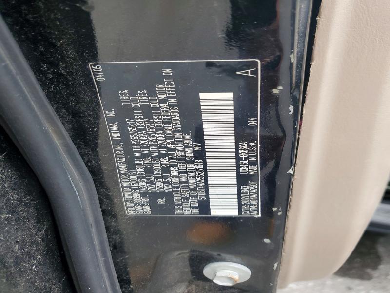 71034186 :رقم المزاد ، 5TDBT44A25S251648 vin ، 2005 Toyota Sequoia مزاد بيع