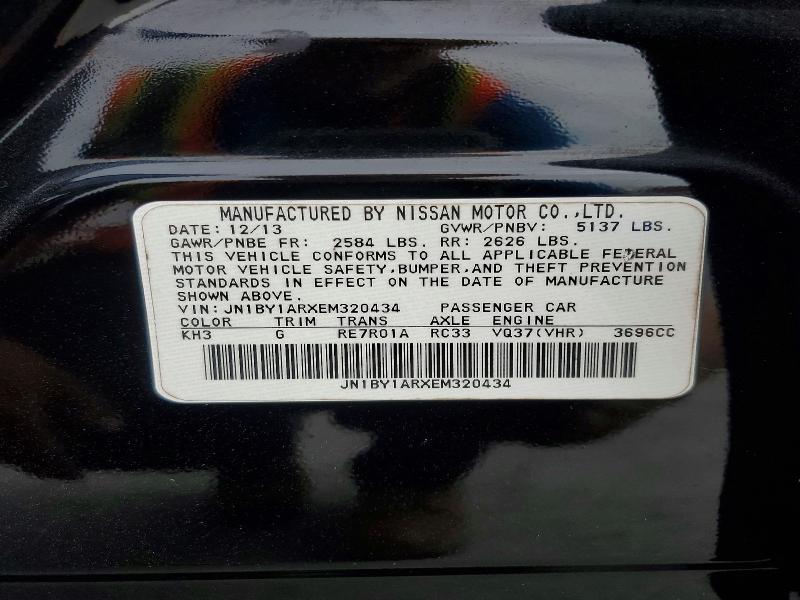Продажа на аукционе авто 2014 Infiniti Q70, vin: JN1BY1ARXEM320434, номер лота: 70126856
