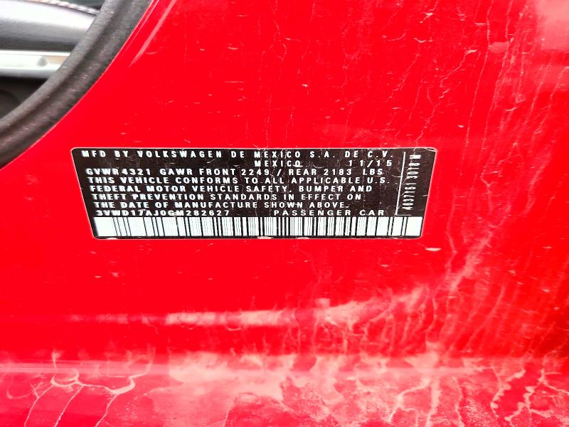 67522966 :رقم المزاد ، 3VWD17AJ0GM282627 vin ، 2016 Volkswagen Jetta مزاد بيع