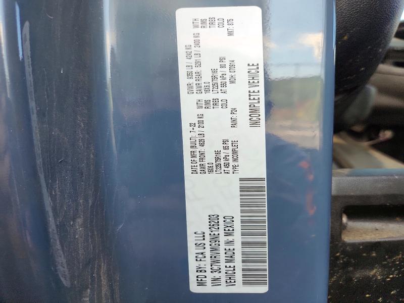 Aukcja sprzedaży 2022 Ram Promaster 3500, vin: 3C7WRVMG9NE126203, numer aukcji: 65958796