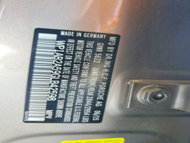 68984466 :رقم المزاد ، WP1AB2A59GLB42598 vin ، 2016 Porsche Macan مزاد بيع