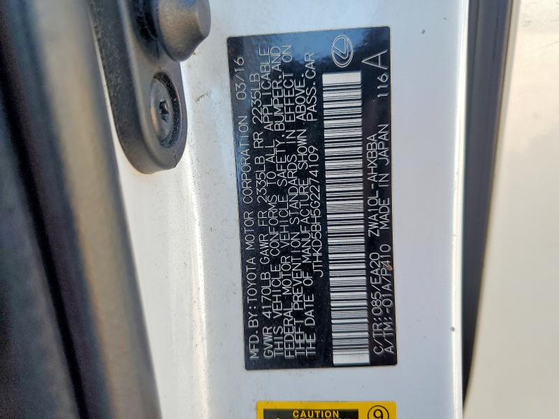 Продажа на аукционе авто 2016 Lexus Ct, vin: JTHKD5BH5G2274109, номер лота: 67428636