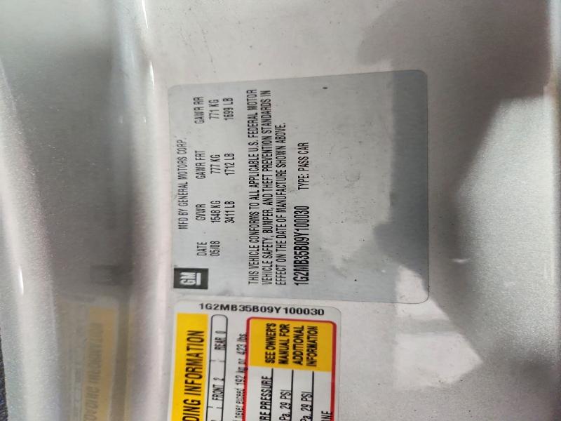 Продаж на аукціоні авто 2009 Pontiac Solstice, vin: 1G2MB35B09Y100030, номер лоту: 70239886