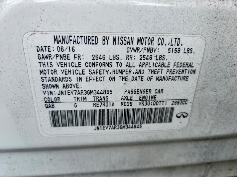 Aukcja sprzedaży 2016 Infiniti Q50, vin: JN1EV7AR3GM344845, numer aukcji: 68421896