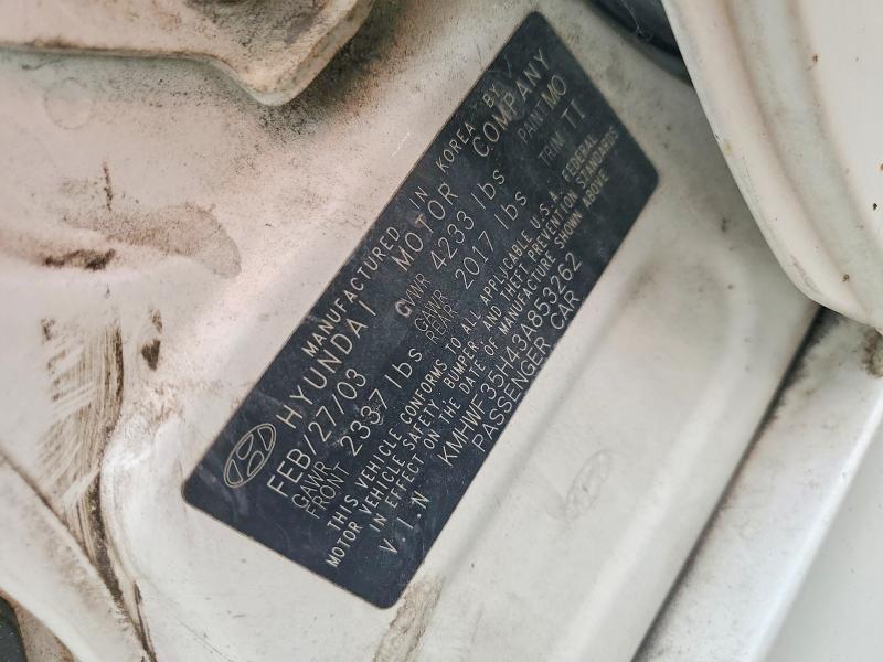Продаж на аукціоні авто 2003 Hyundai Sonata, vin: KMHWF35H43A853262, номер лоту: 69361466