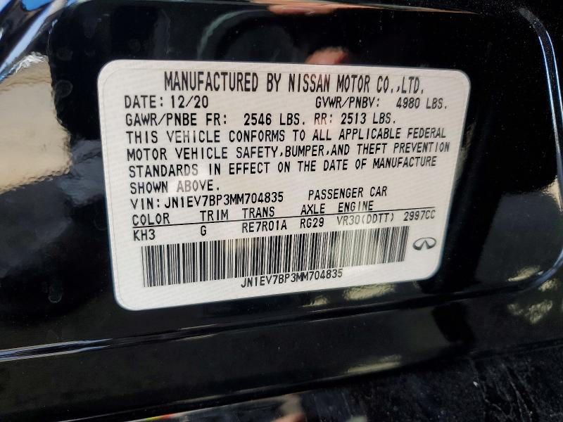 Продажа на аукционе авто 2021 Infiniti Q50, vin: JN1EV7BP3MM704835, номер лота: 68189216