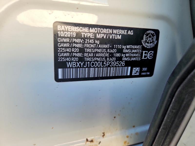 65317196 :رقم المزاد ، WBXYJ1C00L5P39526 vin ، 2020 Bmw X2 مزاد بيع