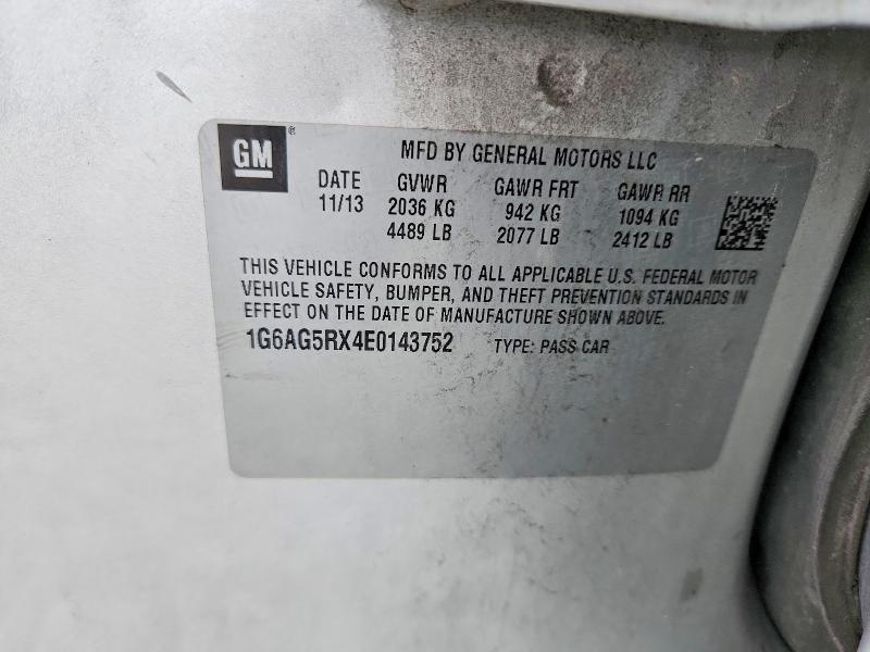 2014 Cadillac Ats მანქანა იყიდება აუქციონზე, vin: 1G6AG5RX4E0143752, აუქციონის ნომერი: 69413616