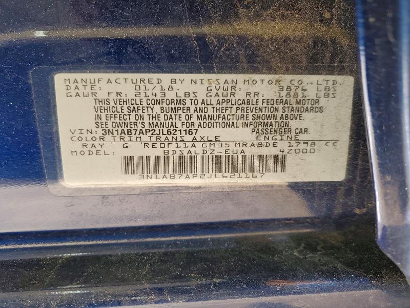 Продажа на аукционе авто 2018 Nissan Sentra, vin: 3N1AB7AP2JL621167, номер лота: 67448846