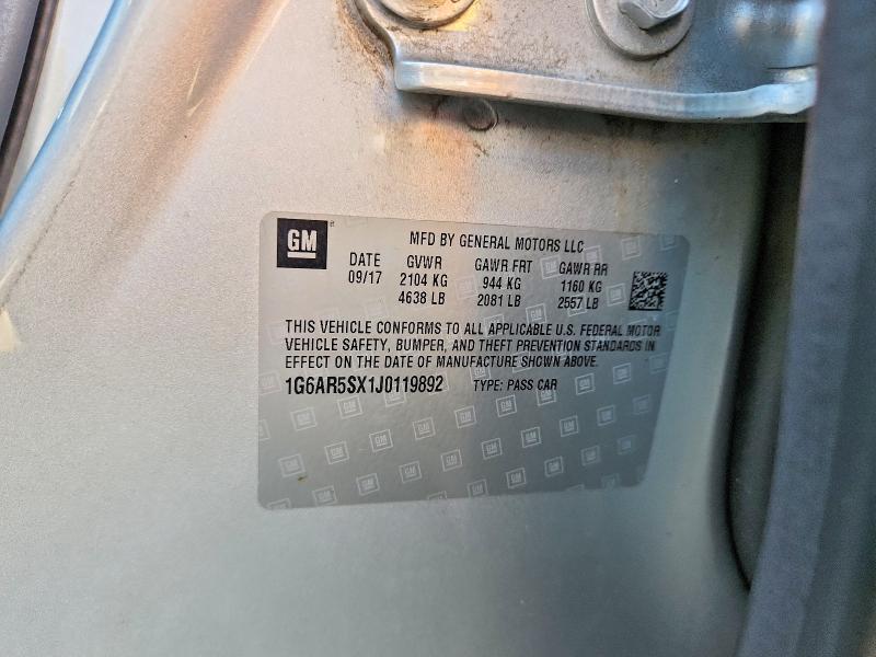 Продаж на аукціоні авто 2018 Cadillac Cts, vin: 1G6AR5SX1J0119892, номер лоту: 68217476
