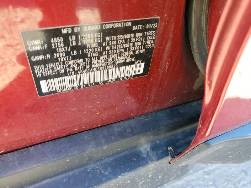 Продаж на аукціоні авто 2025 Subaru Outback, vin: 4S4BTANC5S3208820, номер лоту: 69952016