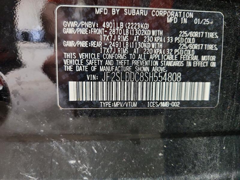 Продажа на аукционе авто 2025 Subaru Forester, vin: JF2SLDDC8SH554808, номер лота: 67298376