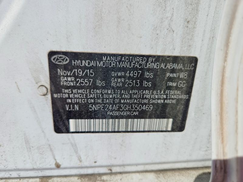 Aukcja sprzedaży 2016 Hyundai Sonata, vin: 5NPE24AF3GH350469, numer aukcji: 69634616