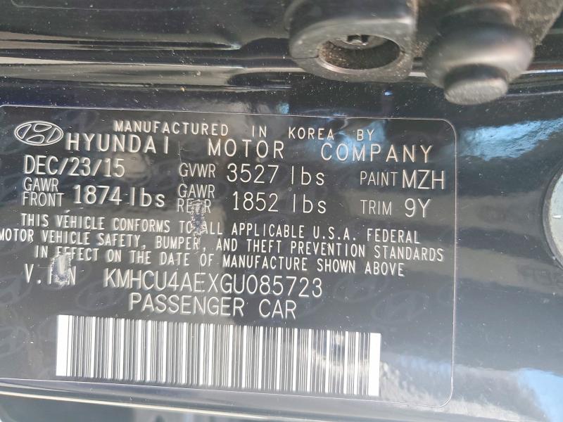 Aukcja sprzedaży 2016 Hyundai Accent, vin: KMHCU4AEXGU085723, numer aukcji: 69749926