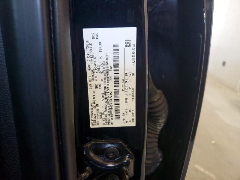 2019 Ford F150 მანქანა იყიდება აუქციონზე, vin: 1FTEW1E46KFA72150, აუქციონის ნომერი: 67727426