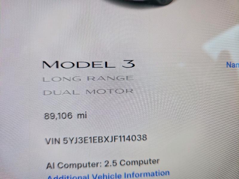 Aukcja sprzedaży 2018 Tesla Model 3, vin: 5YJ3E1EBXJF114038, numer aukcji: 66934256