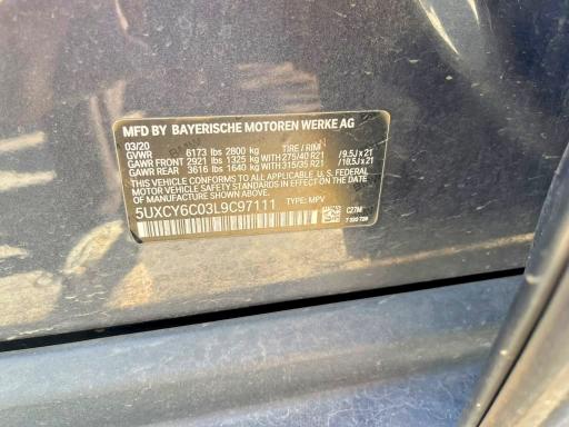 Aukcja sprzedaży 2020 Bmw X6, vin: 5UXCY6C03L9C97111, numer aukcji: 69367436