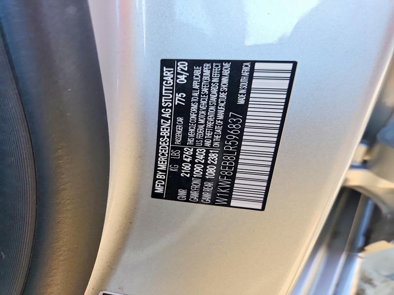 67301656 :رقم المزاد ، W1KWF8EB8LR596837 vin ، 2020 Mercedes-benz C مزاد بيع