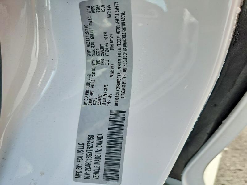 Продаж на аукціоні авто 2026 Chrysler Pacifica, vin: 2C4RC1BGXTR272158, номер лоту: 69316926