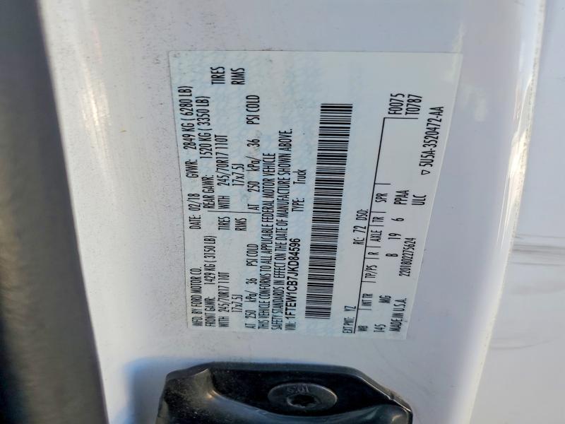 Продажа на аукционе авто 2018 Ford F150, vin: 1FTEW1CB7JKD84596, номер лота: 69991366