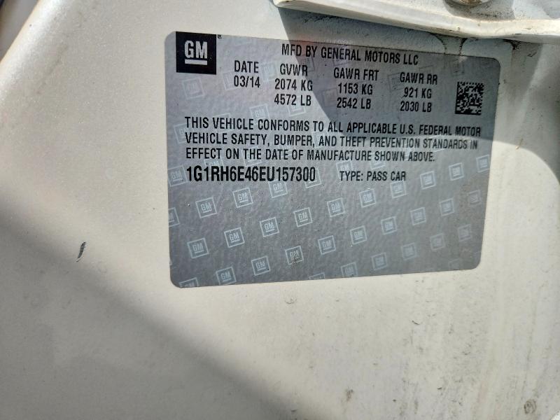 Aukcja sprzedaży 2014 Chevrolet Volt, vin: 1G1RH6E46EU157300, numer aukcji: 70251746