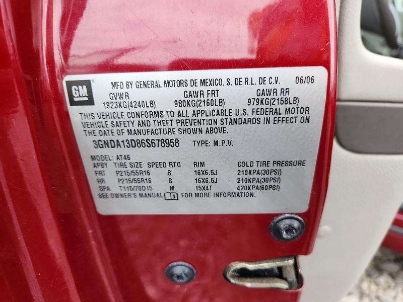 Продаж на аукціоні авто 2006 Chevrolet Hhr, vin: 3GNDA13D86S678958, номер лоту: 68651606