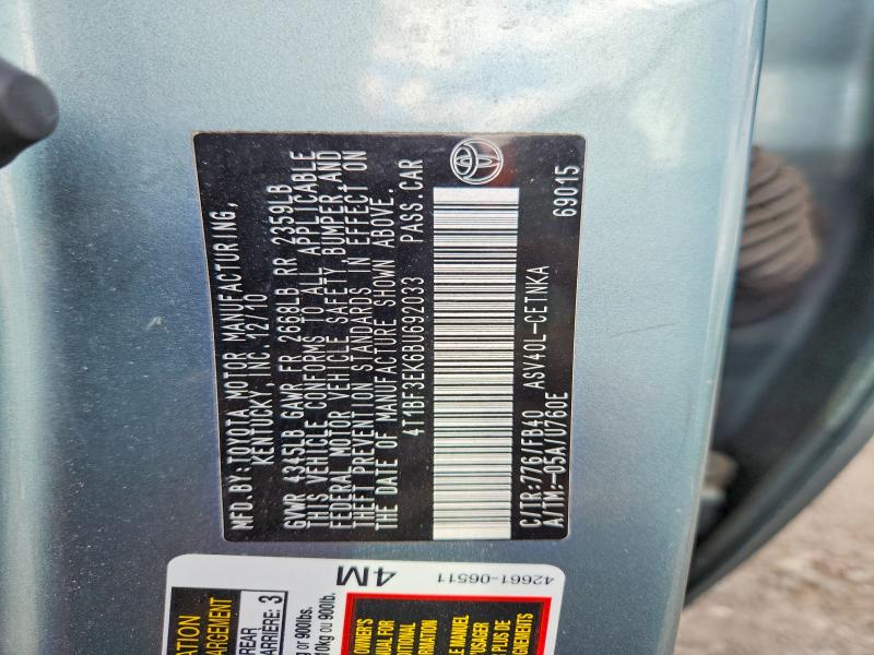 67686536 :رقم المزاد ، 4T1BF3EK6BU692033 vin ، 2011 Toyota Camry مزاد بيع