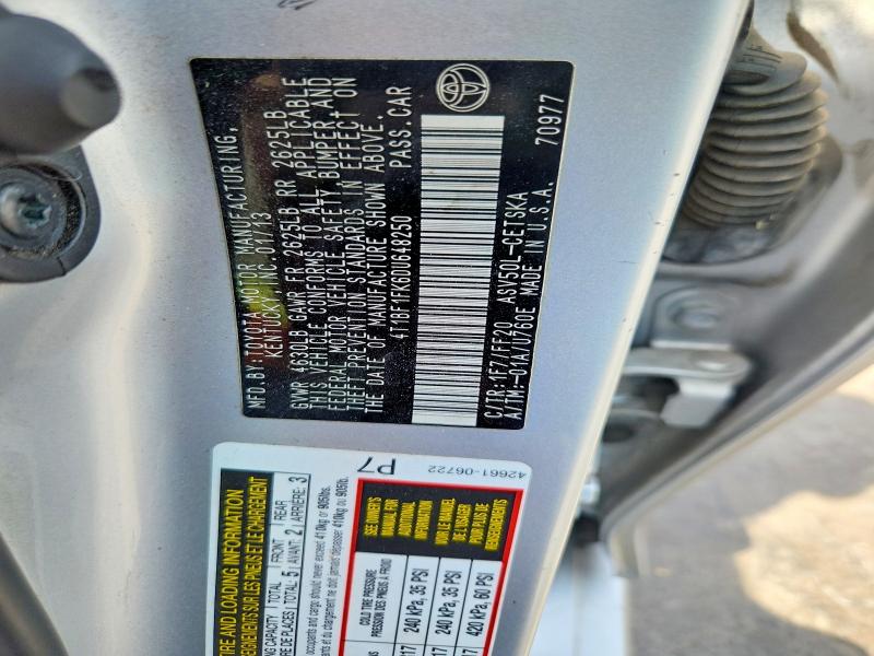 Aukcja sprzedaży 2013 Toyota Camry, vin: 4T1BF1FK6DU648250, numer aukcji: 70772146
