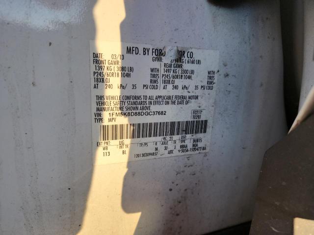 66049076 :رقم المزاد ، 1FM5K8D88DGC37682 vin ، 2013 Ford Explorer مزاد بيع