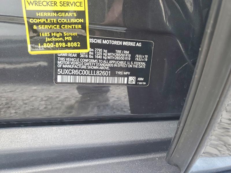 70479926 :رقم المزاد ، 5UXCR6C00LLL82601 vin ، 2020 Bmw X5 مزاد بيع