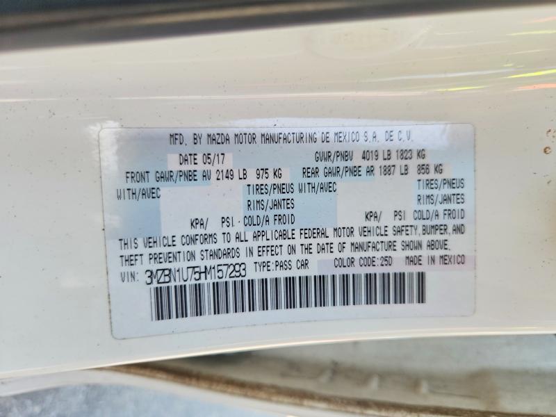 Продаж на аукціоні авто 2017 Mazda 3, vin: 3MZBN1U75HM157293, номер лоту: 66789006