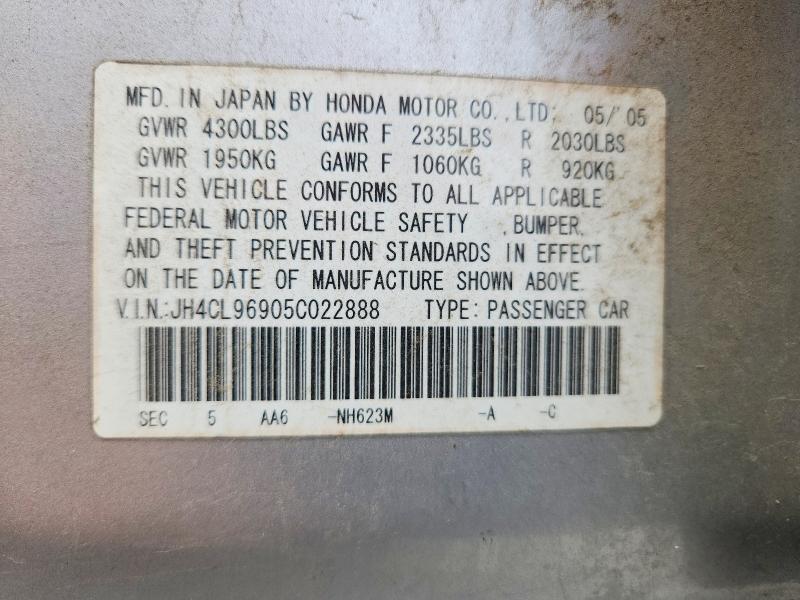 Продажа на аукционе авто 2005 Acura Tsx, vin: JH4CL96905C022888, номер лота: 70358096