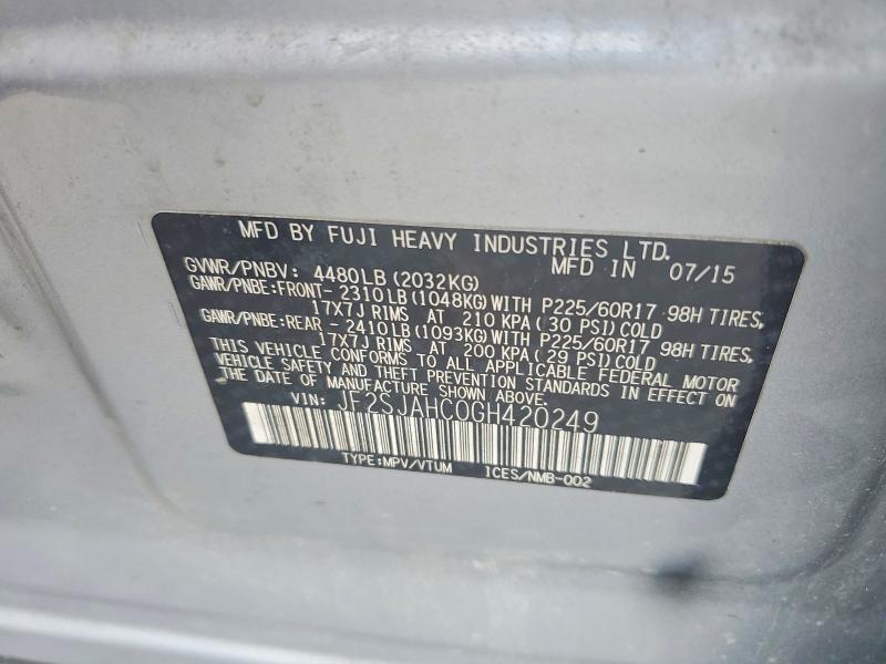 Aukcja sprzedaży 2016 Subaru Forester, vin: JF2SJAHC0GH420249, numer aukcji: 66963306