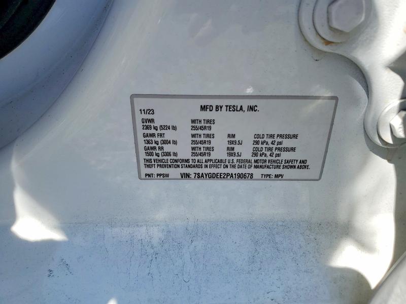 Aukcja sprzedaży 2023 Tesla Model Y, vin: 7SAYGDEE2PA190678, numer aukcji: 67974686