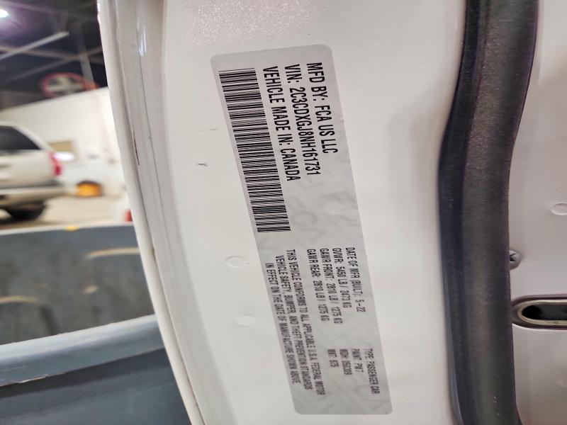 68276226 :رقم المزاد ، 2C3CDXGJ8NH161731 vin ، 2022 Dodge Charger مزاد بيع