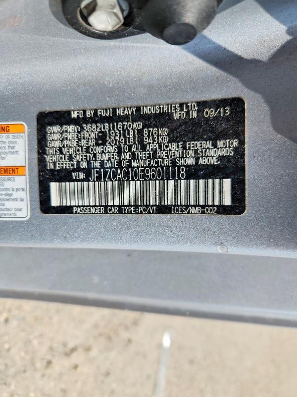 Auction sale of the 2014 Subaru Brz, vin: JF1ZCAC10E9601118, lot number: 68127386