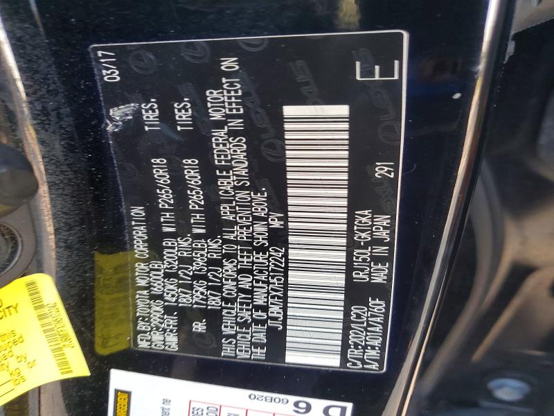 Aukcja sprzedaży 2017 Lexus Gx, vin: JTJBM7FX7H5172242, numer aukcji: 67396496