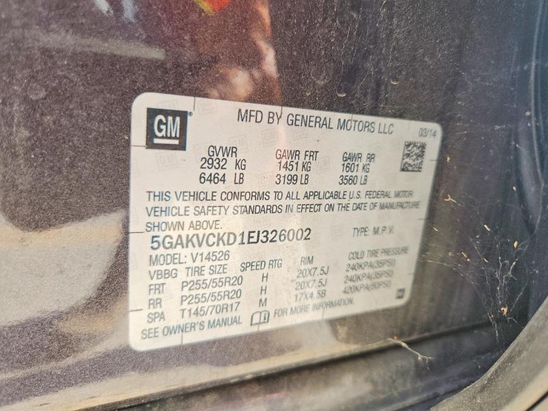 Aukcja sprzedaży 2014 Buick Enclave, vin: 5GAKVCKD1EJ326002, numer aukcji: 67209246