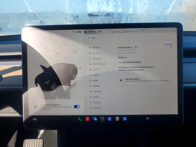 Auction sale of the 2024 Tesla Model Y, vin: 7SAYGDEE1RF032502, lot number: 70078416