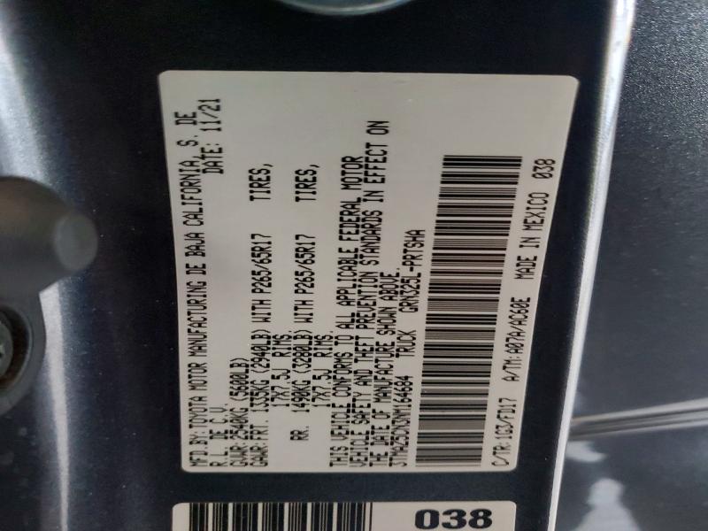Продаж на аукціоні авто 2022 Toyota Tacoma, vin: 3TMAZ5CN3NM164684, номер лоту: 67514056