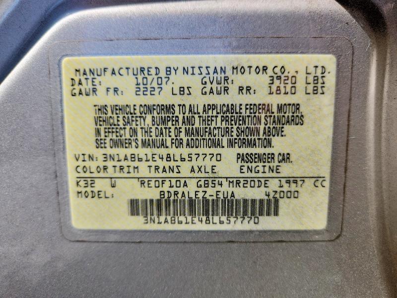 Aukcja sprzedaży 2008 Nissan Sentra, vin: 3N1AB61E48L657770, numer aukcji: 70336236